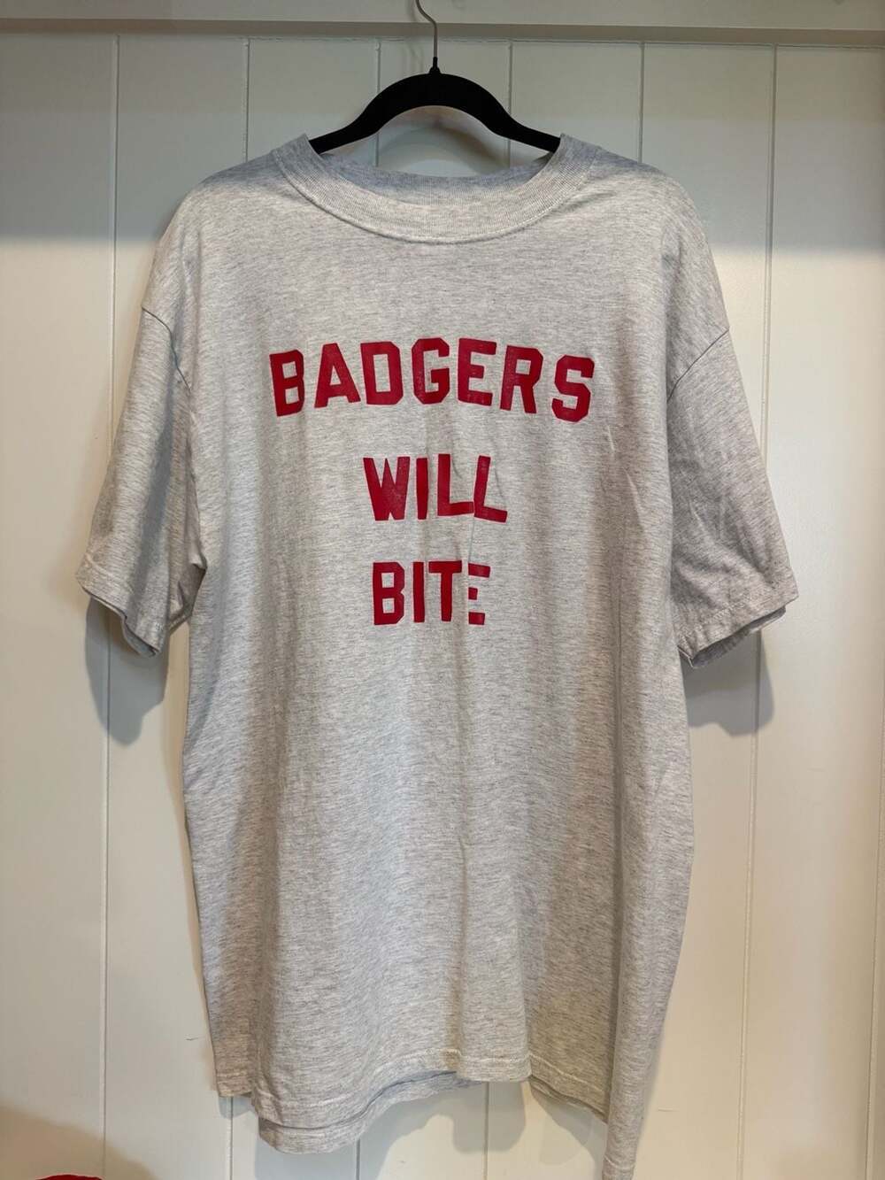 Vintage Russell Athletic University of Wisconsin Badgers 'Badgers Will Bite' Gra